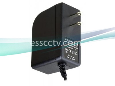 12V DC Power Adapter 2000mA, 2.1mm connector, High output suitable for IR security cameras